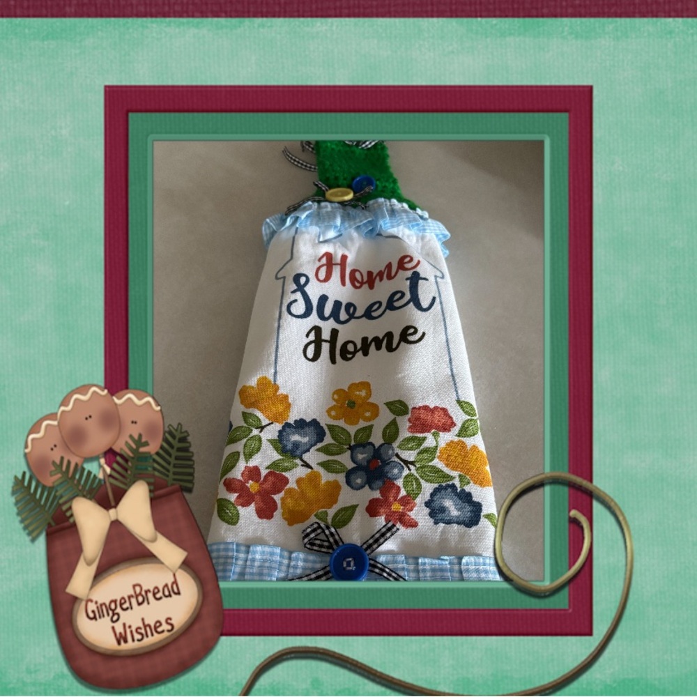 Home Sweet Home Kitchen Towel home made new